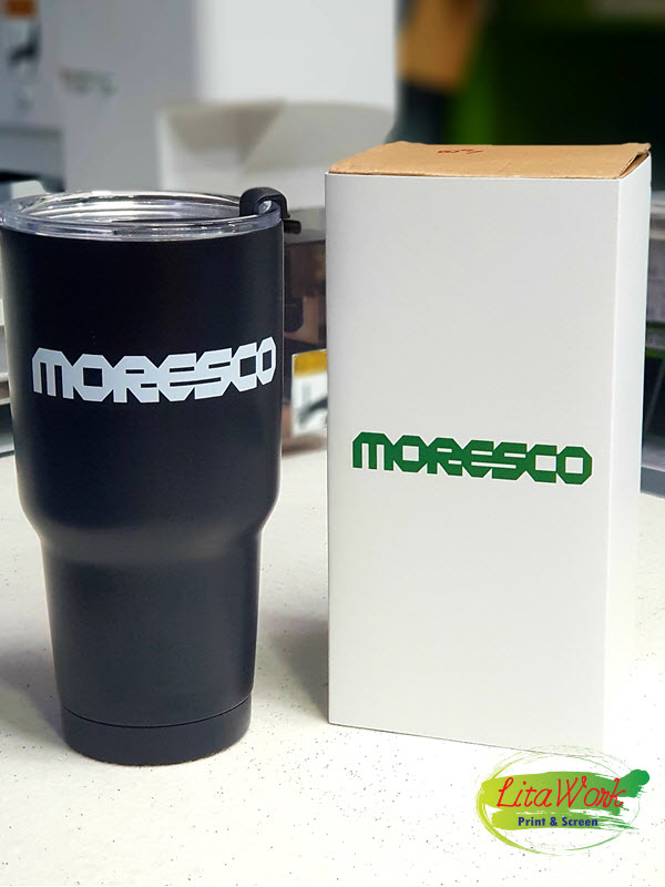สกรีนแก้ว YETI พร้อมกล่องสวม MORESCO