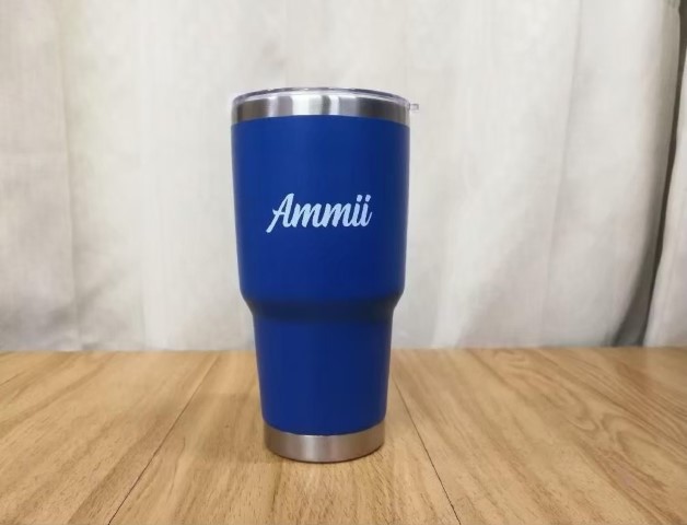 สกรีนแก้ว YETI โลโก้ Ammii