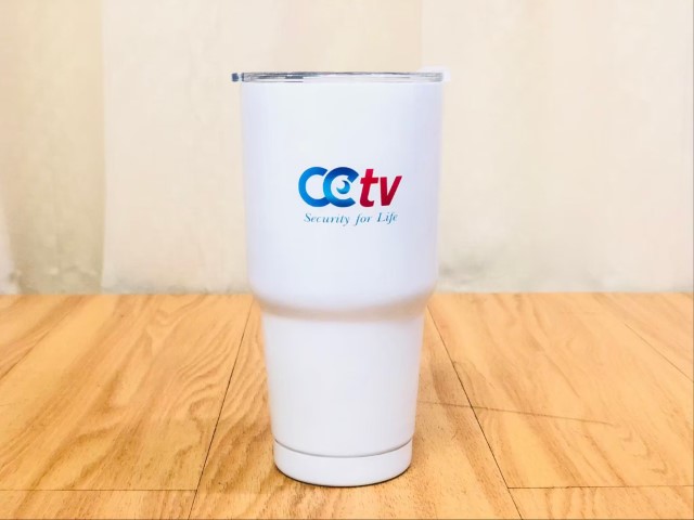 สกรีนแก้ว YETI โลโก้ CCTV