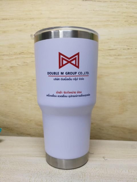 สกรีนแก้ว YETI โลโก้ DOUBLE M GROUP