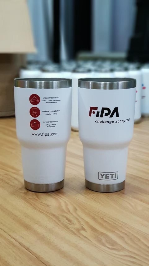 สกรีนแก้ว YETI โลโก้ FiPa