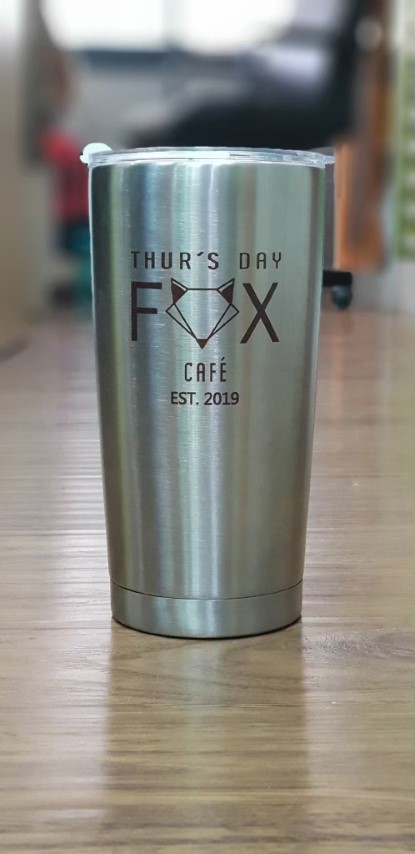 สกรีนแก้ว YETI โลโก้ Fox