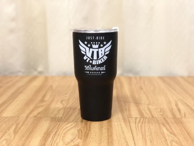 สกรีนแก้ว YETI โลโก้ KTB VT BIKER