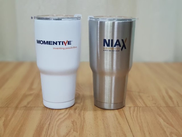 สกรีนแก้ว YETI โลโก้ MOMENTIVE