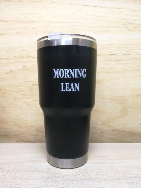 สกรีนแก้ว YETI โลโก้ MORNING LEAN