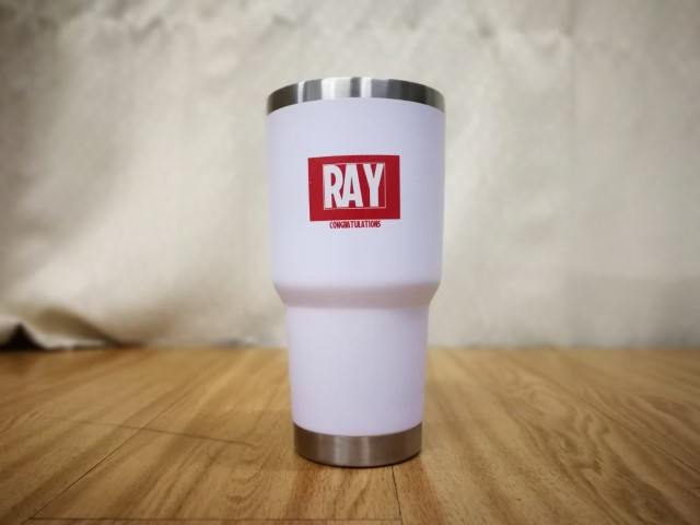 สกรีนแก้ว YETI โลโก้ RAY
