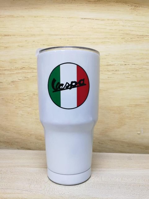 สกรีนแก้ว YETI โลโก้ Vespa