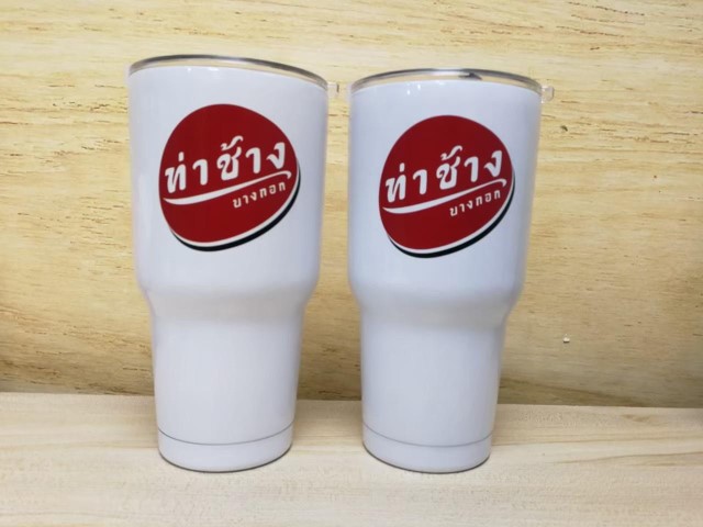 สกรีนแก้ว YETI โลโก้ ท่าช้างบางกอก