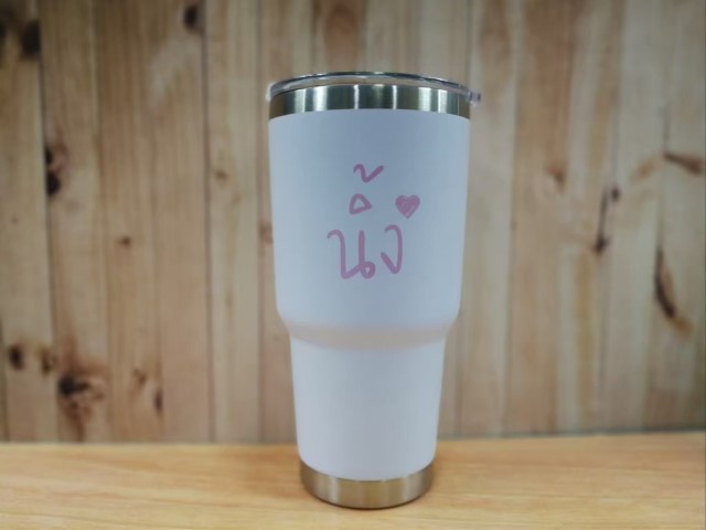 สกรีนแก้ว YETI โลโก้ นิ้ง