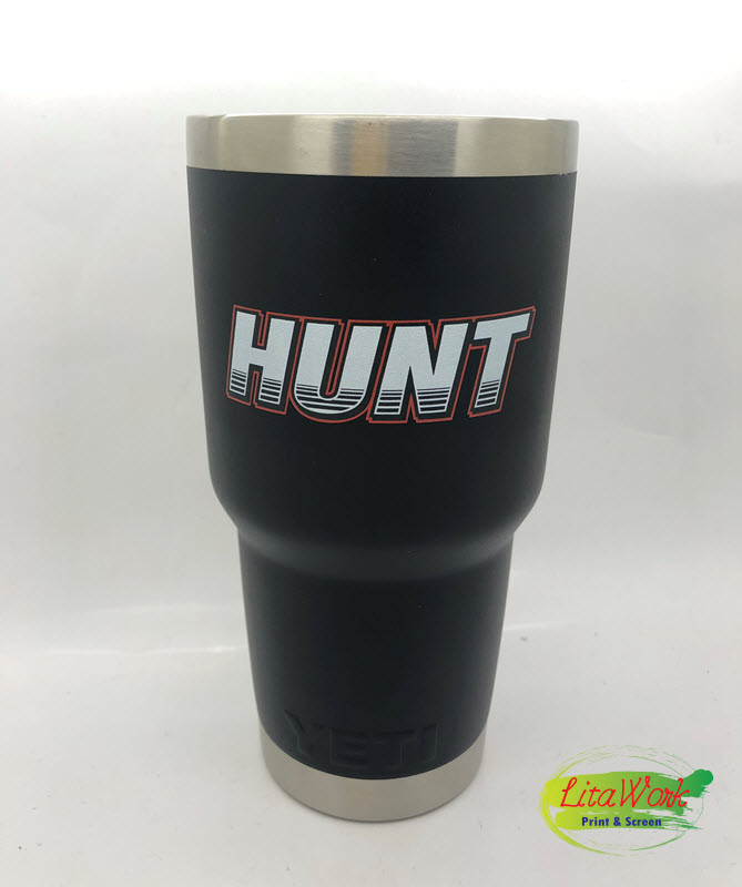 สกรีนแก้วเยติ HUNT