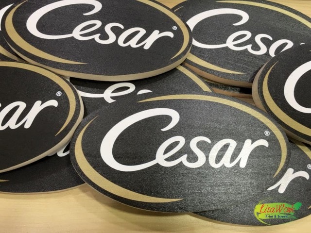 สกรีนแผ่นไม้ Cesar