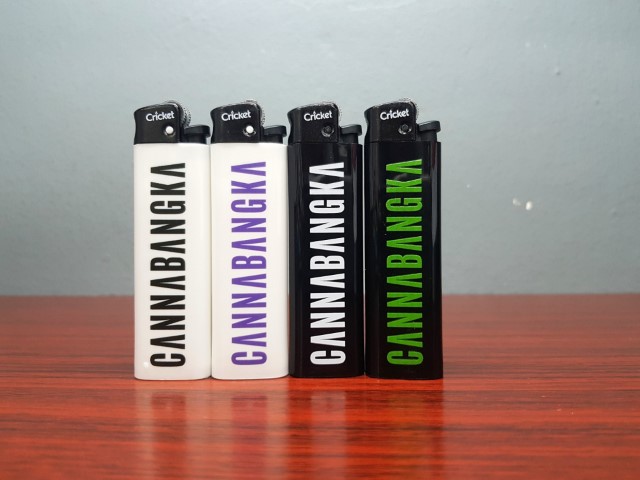 สกรีนไฟเเช็ค CANNABANGKA