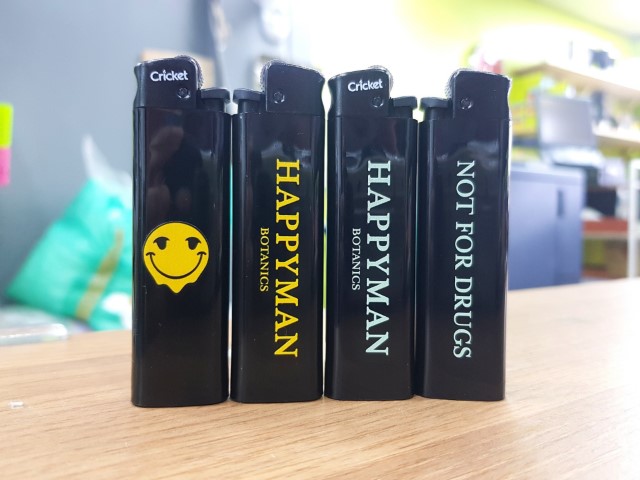 สกรีนไฟเเช็ค HAPPY MAN