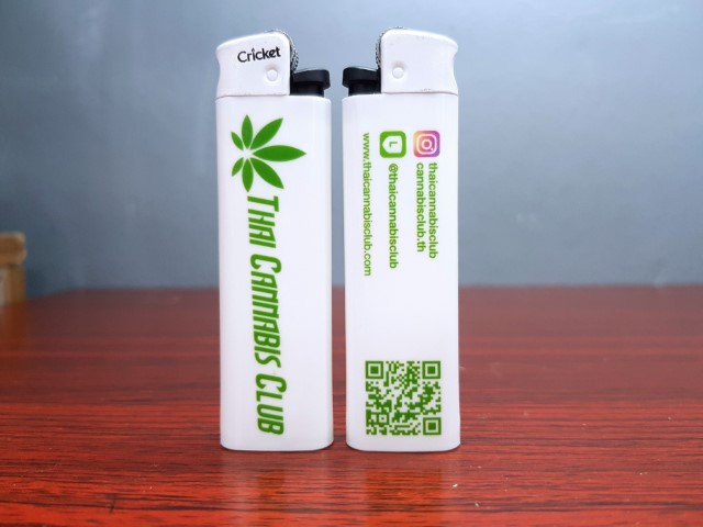 สกรีนไฟเเช็ค Thai Cannabis club