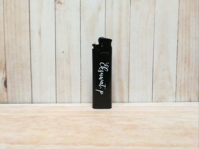 สกรีนไฟแช็ค โลโก้ Lighter cricket Black Eksuuat.p