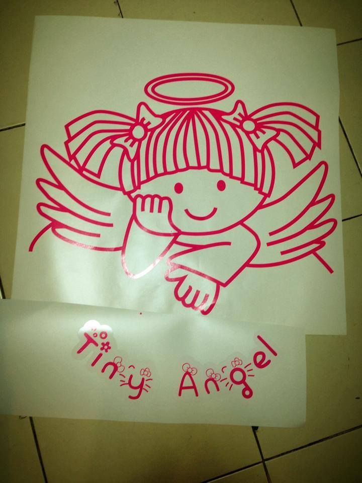 สติ๊กเกอร์ใสติดกระจก Tiny Angel
