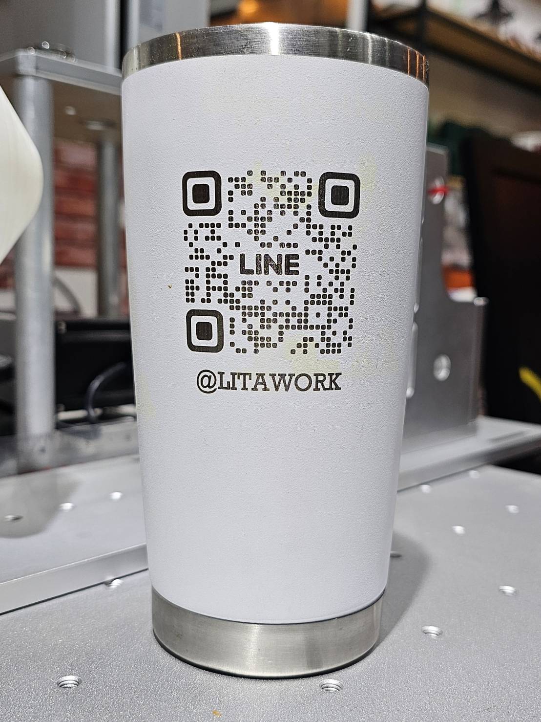 เลเซอร์แก้วสแตนเลส QR Code